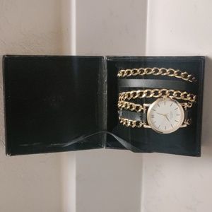 Vintage Victoria's secret chain and band watch (needs a new battery)